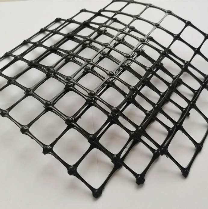 pp biaxial geogrid composited with pet nonwoven geotextile for road construction